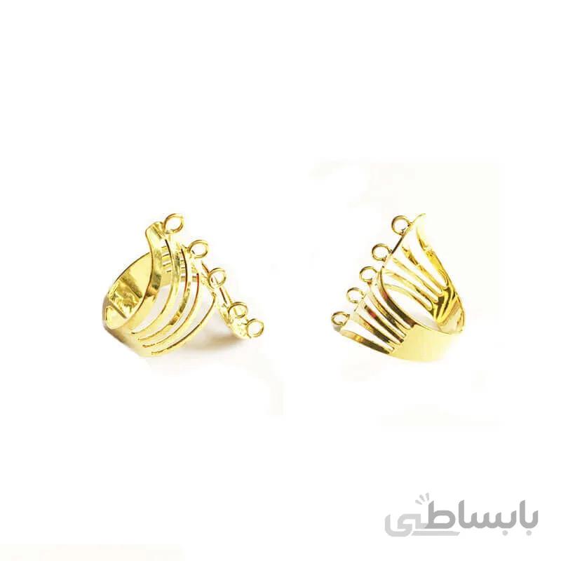 رکاب انگشتر طلایی مدل rb1004 بسته دو عددی