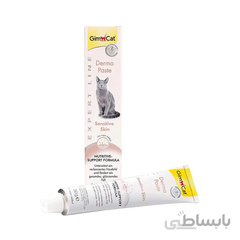 خمیر مکمل پوست حساس گربه جیم کت درما پست مدل(Derma Paste) با وزن 50 گرم