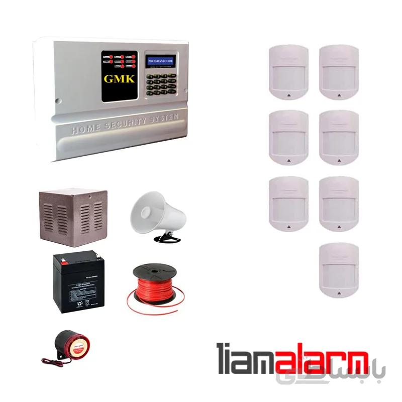 پکیج دزدگیر اماکن با سیم مدل جی ام کا سیم کارتی و تلفنی GM910H67