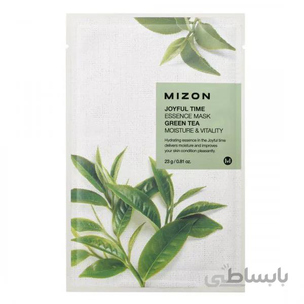 ماسک ورقه ای چای سبز MIZON ا Green tea leaf mask