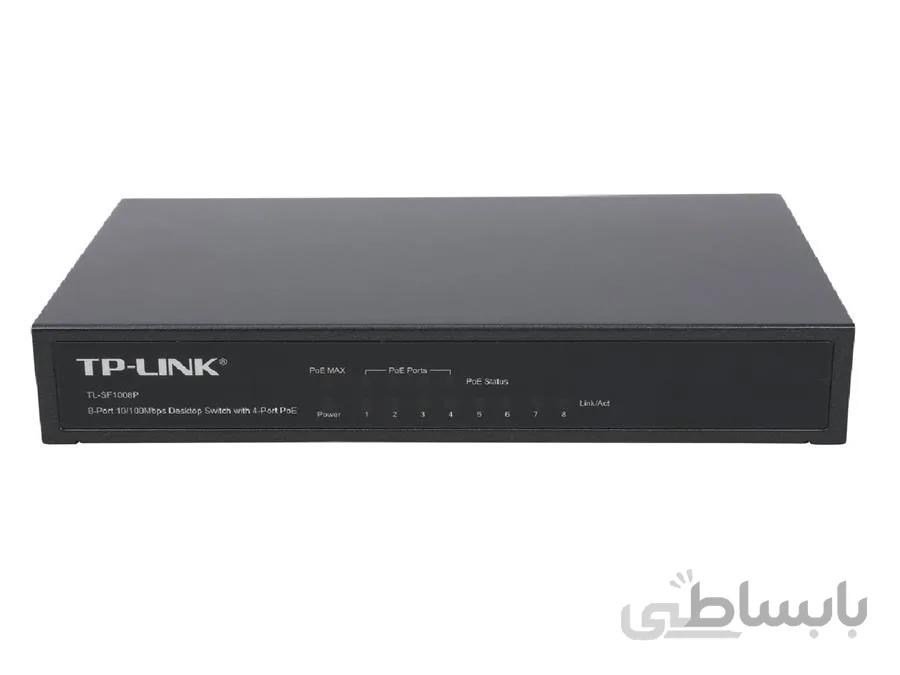 سوئیچ 8 پورت PoE 10/100 تی پی لینک مدل TP-LINK TL-SF1008P ا TP-LINK TL-SF1008P Un-Managed Desktop PoE Switch 8-Port 10/100