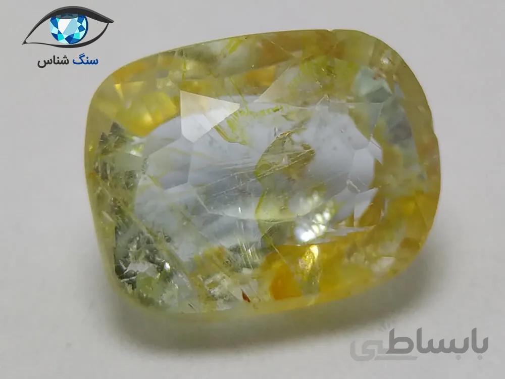 توپاز زرد طبیعی تراش فست 4.91 قیراط