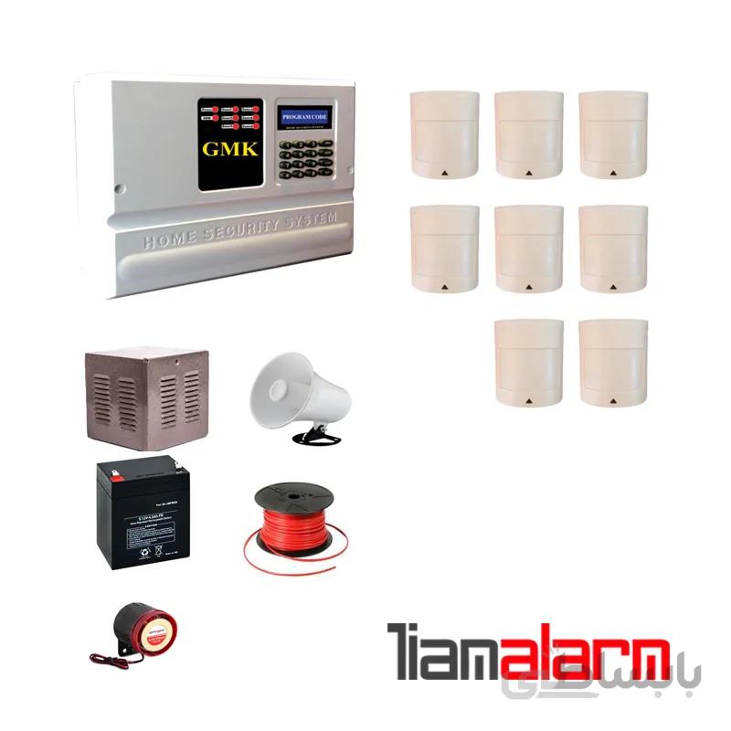پکیج دزدگیر اماکن باسیم مدل جی ام کا سیم کارتی و تلفنی GM910PR8