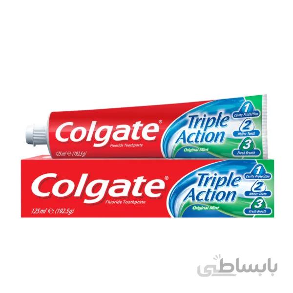 خمیردندان کلگیت ۳ کاره Triple Action ( محافظت از حفره – سفید کننده و نفس تازه ) – ۱۰۰ میل