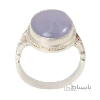 انگشتر نقره مردانه مدل سنگ عقیق سوسنی کبود کد am_1906