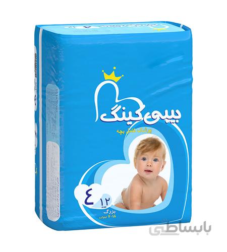 پوشک بچه Baby king سایز 4، 12 عددی