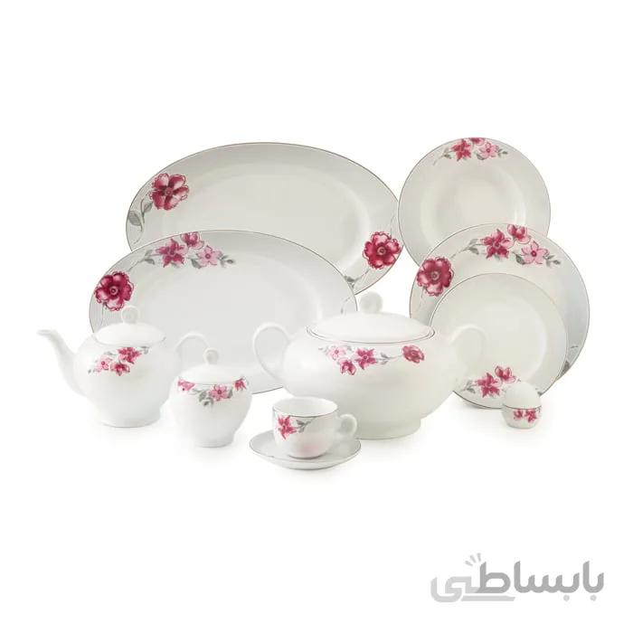 سرویس چینی زرین 12 نفره کامل کردوبا (102 پارچه) ا Zarin Iran ItaliaF Cordoba 102 Pieces Porcelain Dinnerware Set