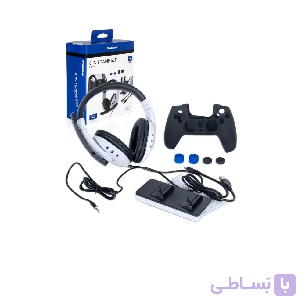 مجموعه لوازم جانبی PS5 Mikiman 8 in 1 Game Kit MKP-0592