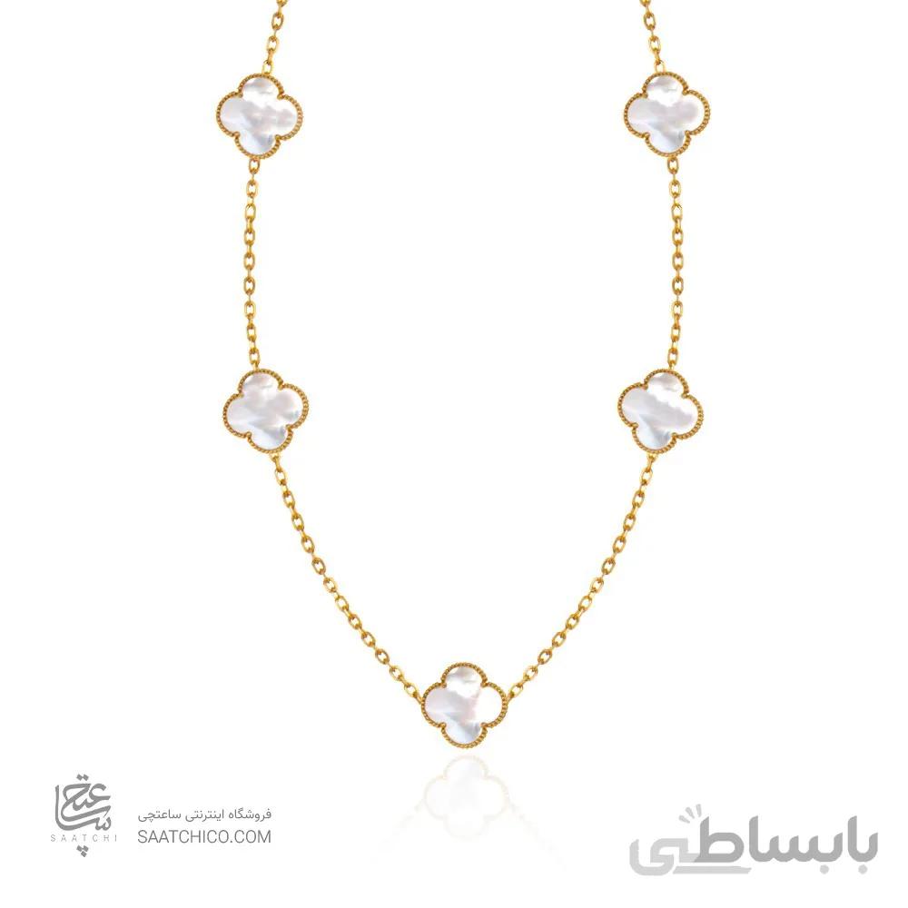 گردنبند رولباسی طلا طرح ونکلیف کد XN613