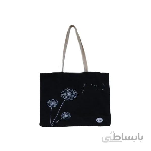 ساک خرید مانیز طرح قاصدک کد 01 | سرمه ای تیره