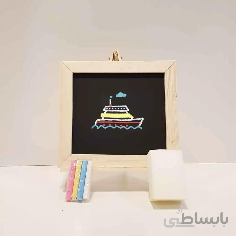 تخته سیاه پایه دار رنگ چوب