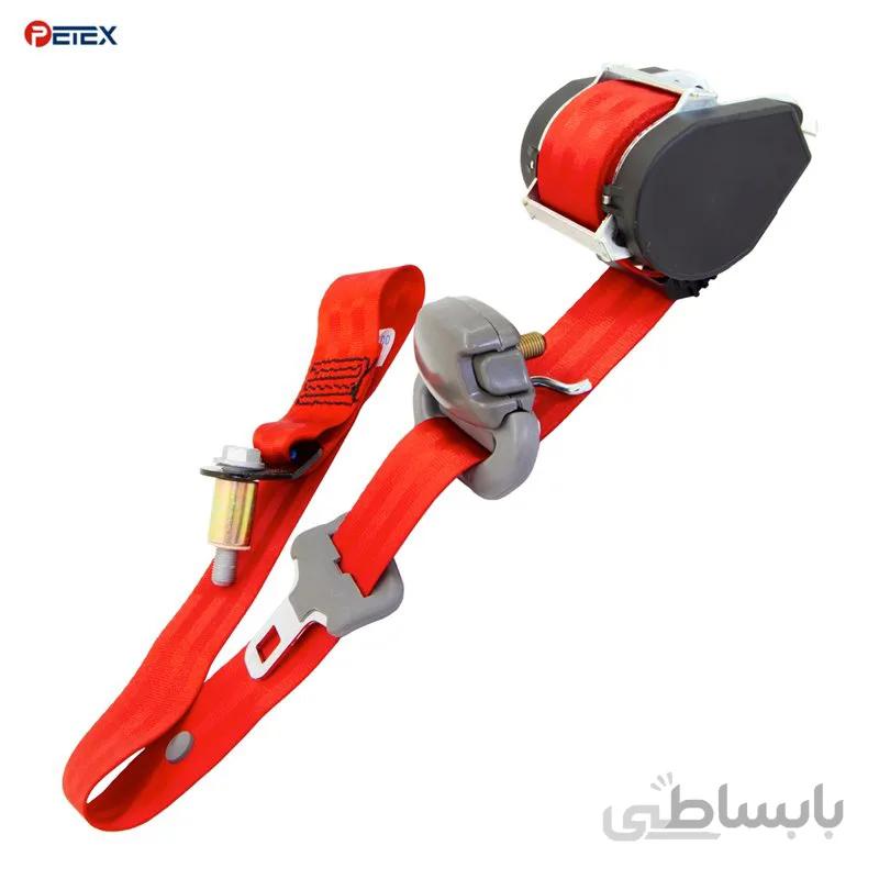 کمربند جلو چپ پراید رنگ قرمز ( سمت راننده ) مکانیزم X100