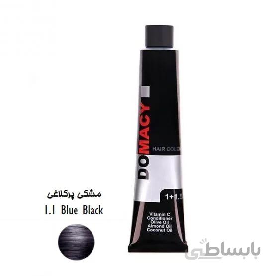 رنگ مو دوماسی سری دودی BLUE BLACK Cendre 1.1