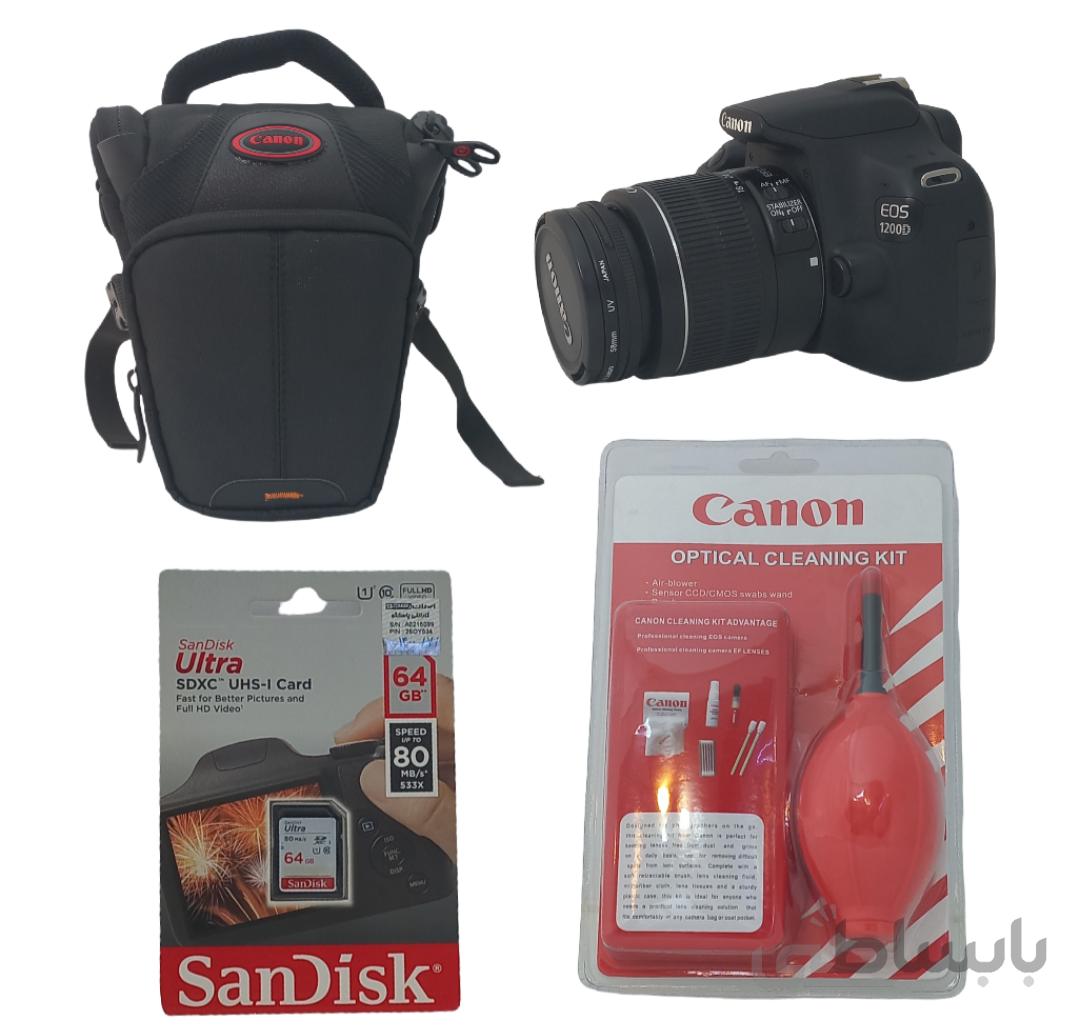 پکیج ویژه دوربین عکاسی و فیلمبرداری canon 1200D+18-55 is