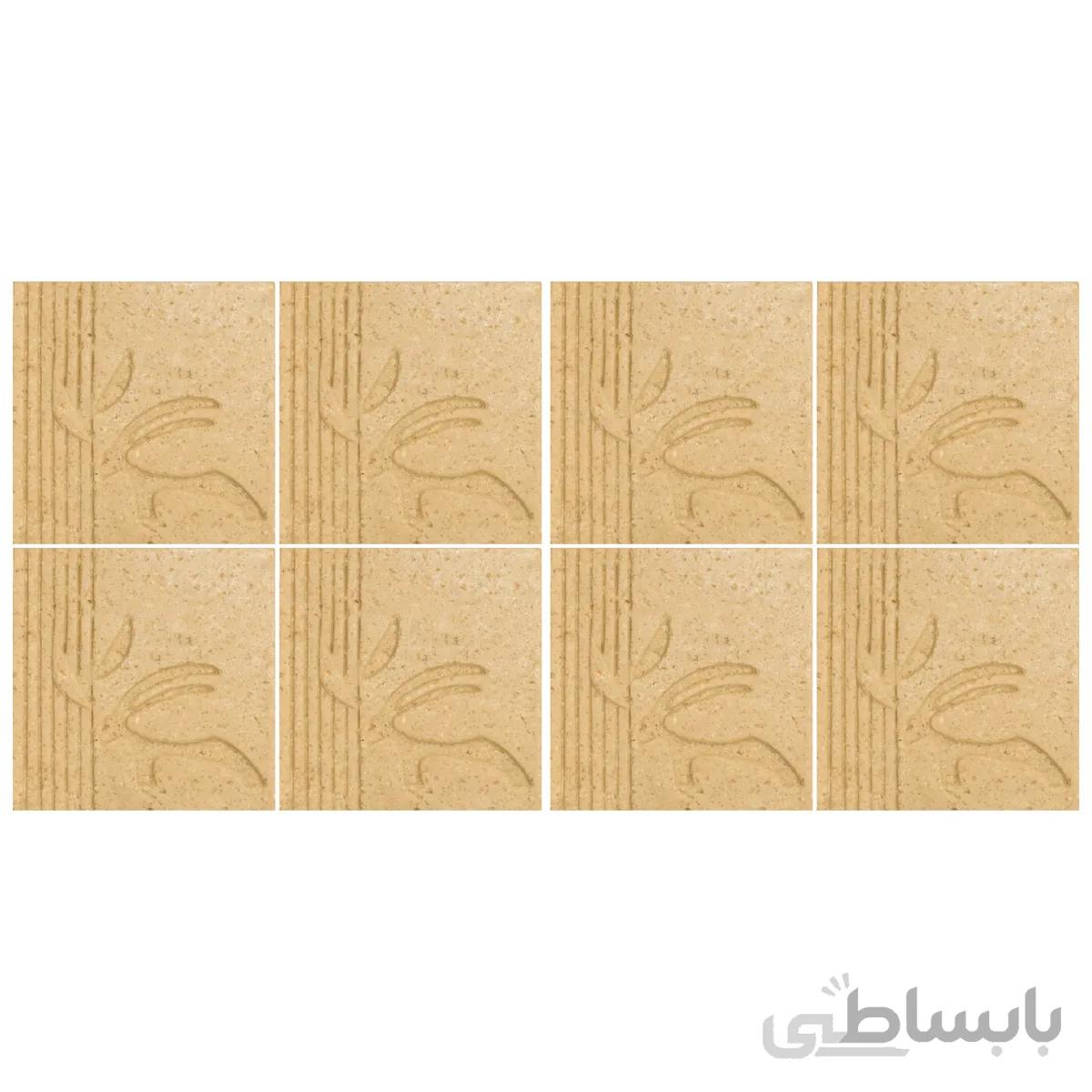 دیوارپوش تندیس و پیکره شهریار مدل آمای کد W1010-11 بسته 8 عددی