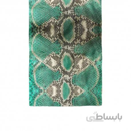 دستمال گردن پوست ماری سبز