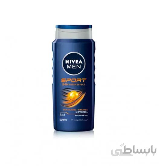 شامپو سر و بدن و صورت مردانه مدل Sport نیوا Nivea حجم 500 میل