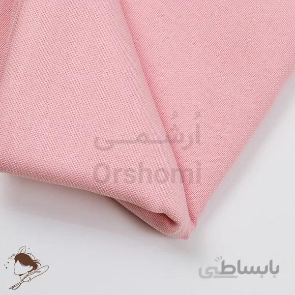 پارچه 24 کانت گونی بافت نیدل پانچ و گلدوزی ابعاد 100x150cm رنگ صورتی