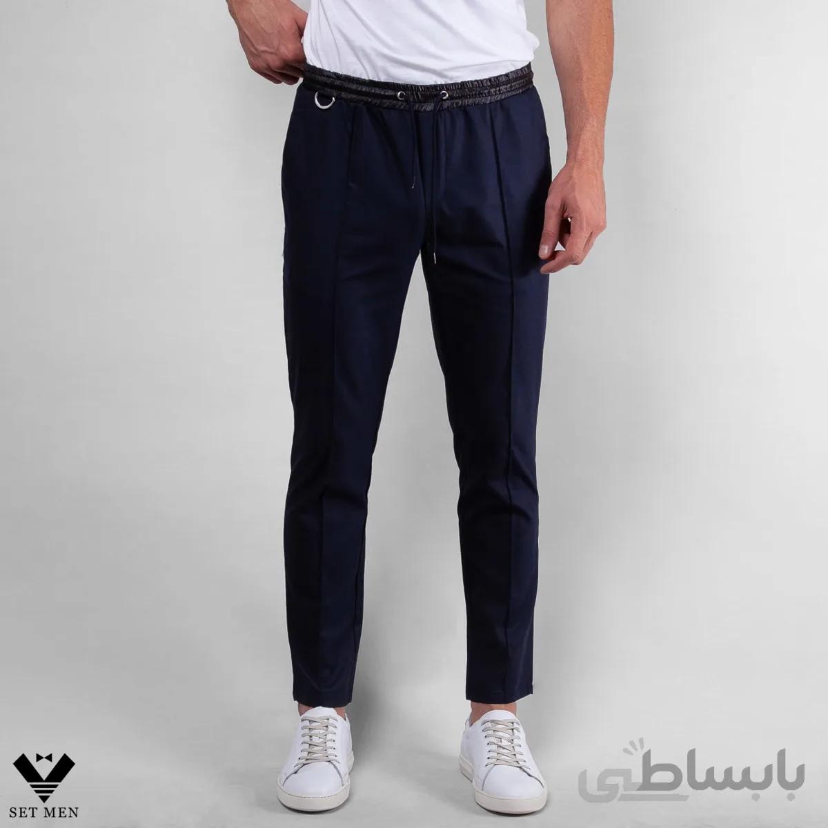 شلوار پارچه ای کمر چرم بند دار shp101