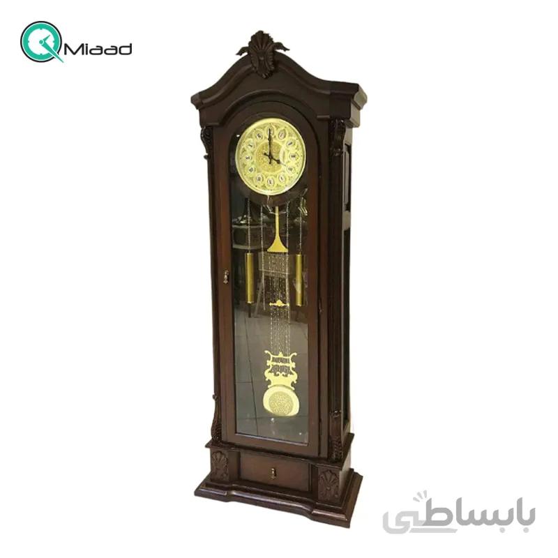 ساعت ایستاده و کنارسالنی کلاسیک مدل 802 قهوه ای