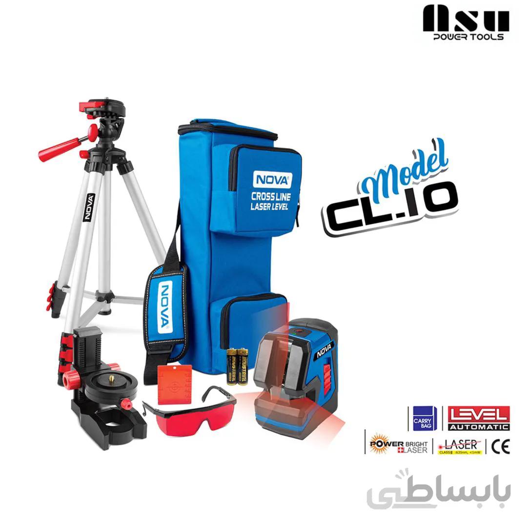 تراز لیزری دو خط نووا به همراه سه پایه مدل NTL-2662 ا Nova Laser Level Model NTL-2662