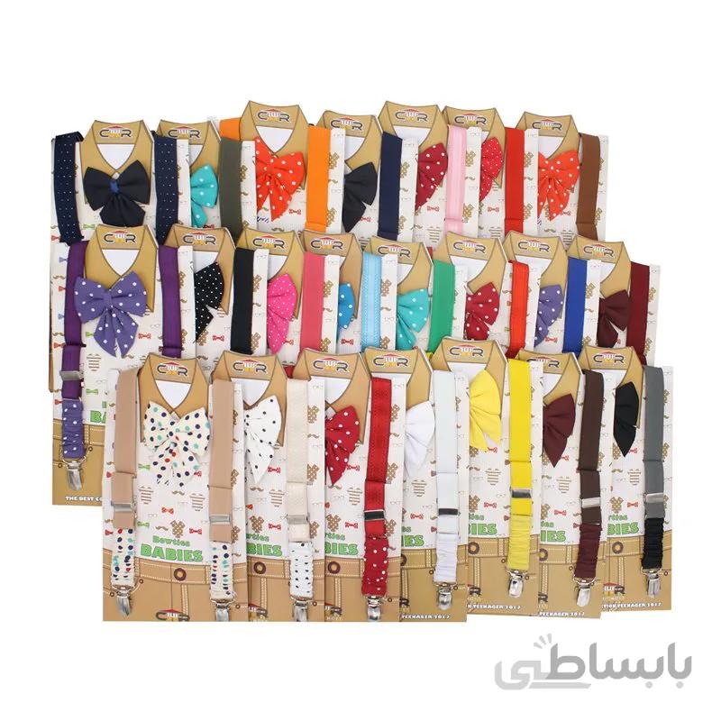 ست ساسبند با پاپیون نوزادی دخترانه (1 تا 4 سال) CHR مدل پیراهنی