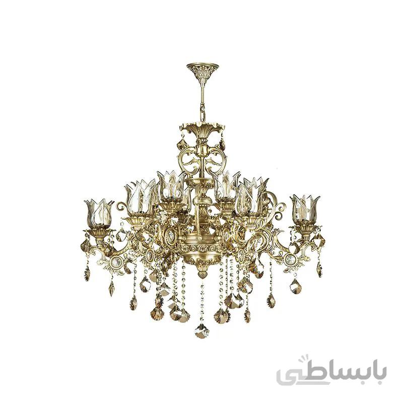 لوستر 12 شعله چشمه نور مدل M3423/6+6-AO
