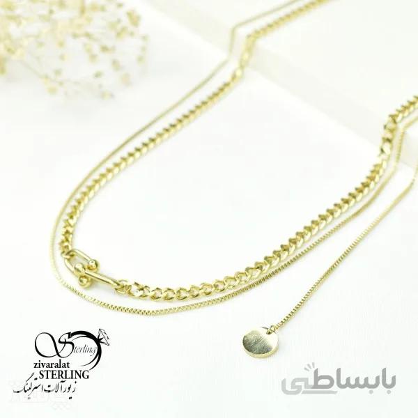 گردنبند استیل زنانه کد 6025 کد 703640