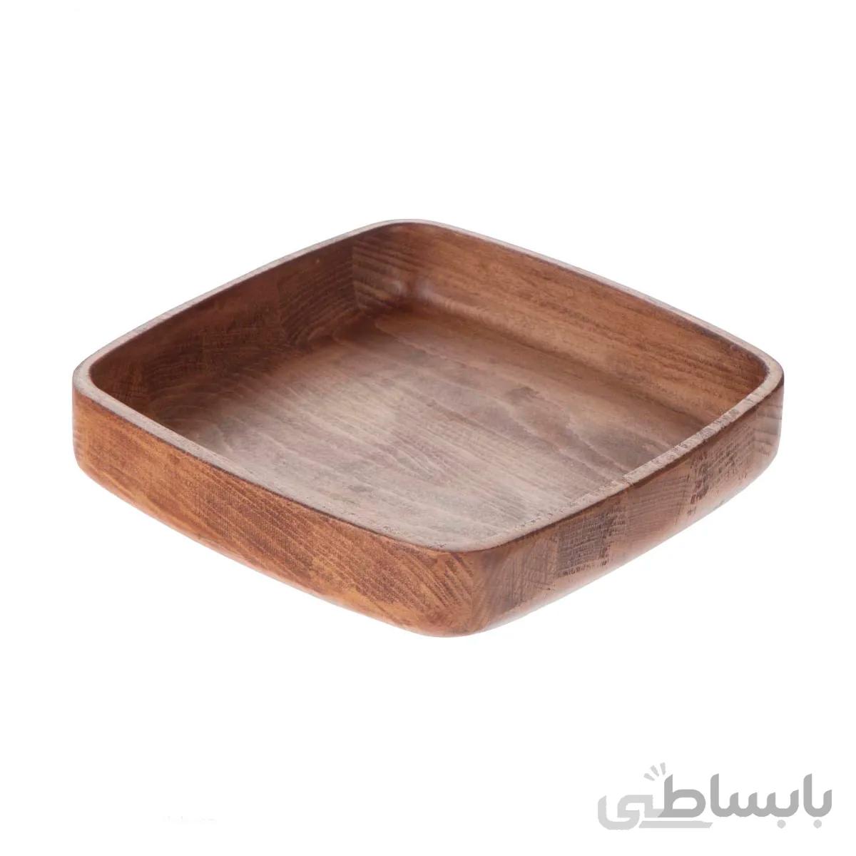 بشقاب چوبی مربع تیریتی متوسط B2410