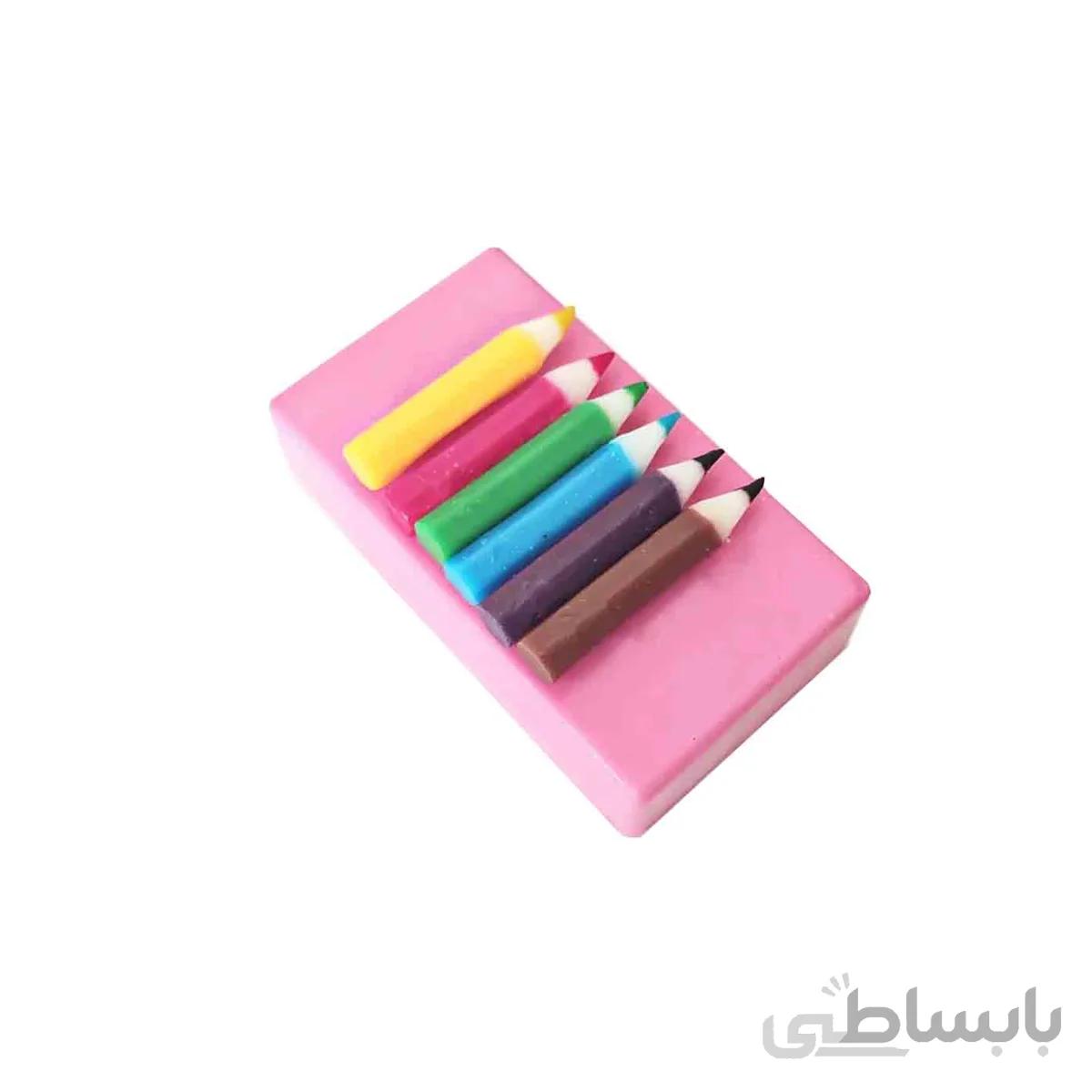 صابون دستساز طرح مداد رنگی کد 01