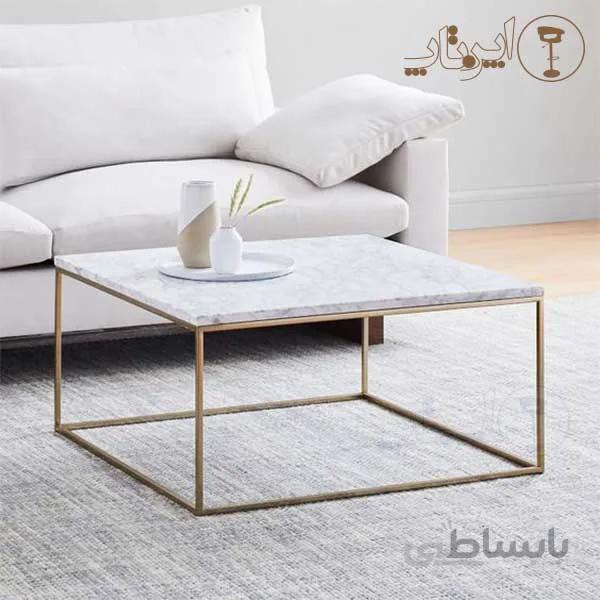 میز جلومبلی اِفِلدِر مربعی طلایی
