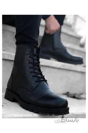 خرید پستی بوت چرم طبیعی مردانه شیک برند Demashoes رنگ مشکی کد ty150576270