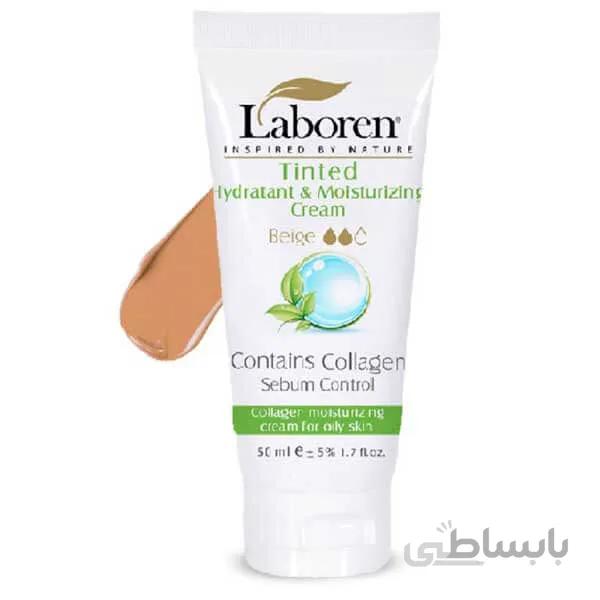 کرم مرطوب کننده رنگی حاوی کلاژن پوست چرب لابورن حجم 50 میل - برنز ا Laboren Hydrant And Moisturizing Foundation With Collagen For Oily Skin 50ml Bronze