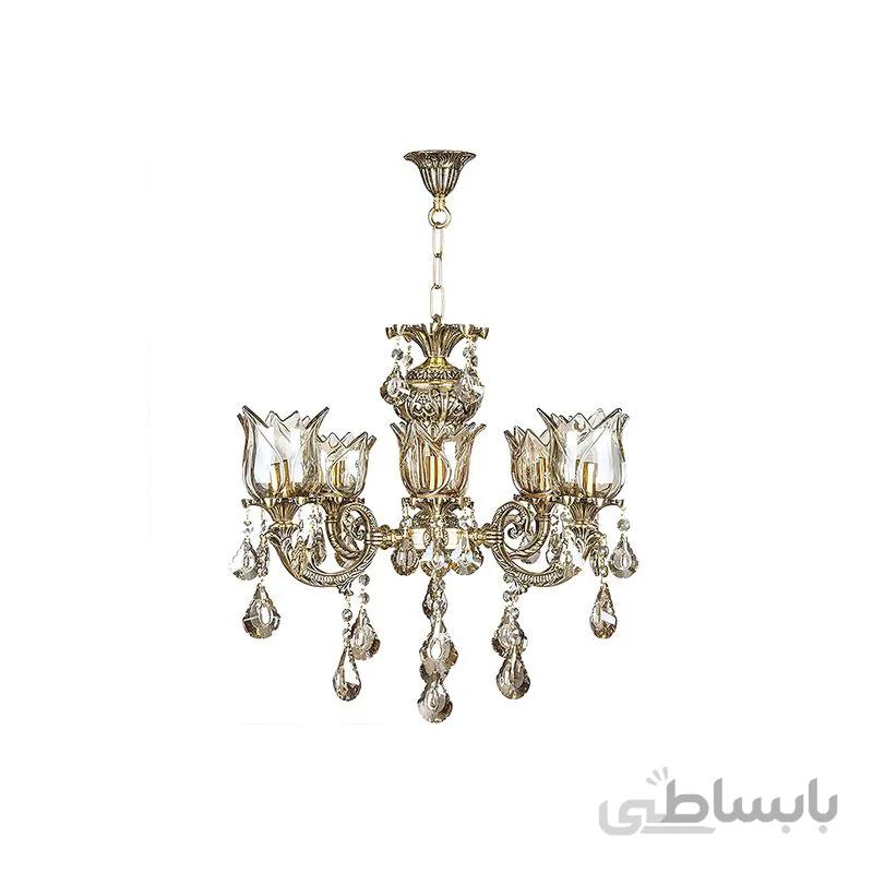 لوستر 6 شعله چشمه نور مدل C2170/6-BO