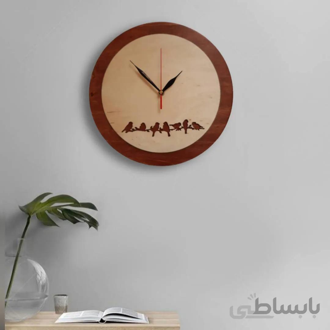 ساعت دیواری فانتزی چوبی