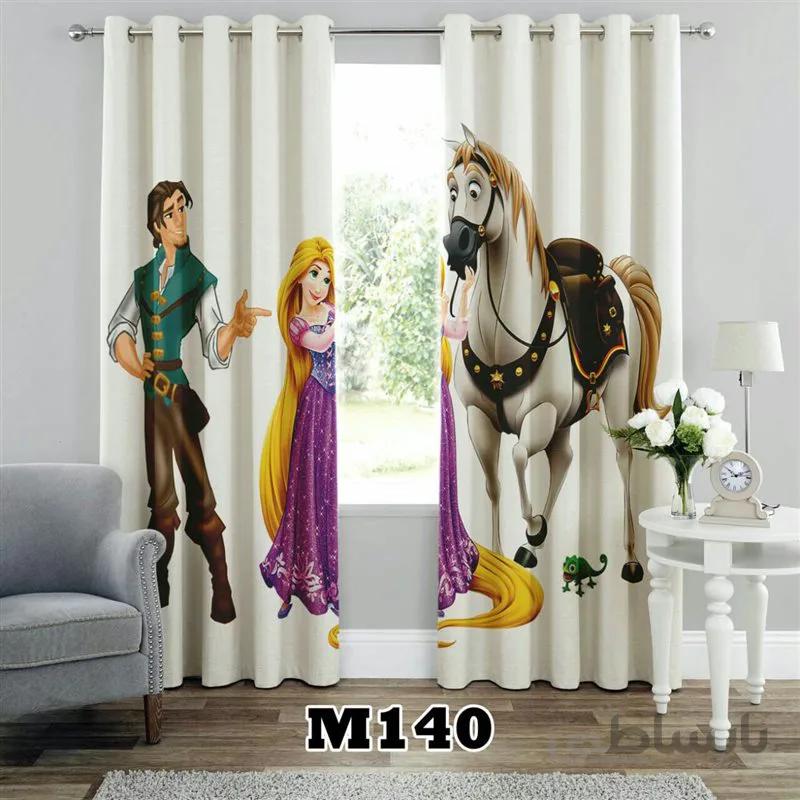 پرده پانچی کد 3d-M-140 طرح انیمیشن گیسو کمند