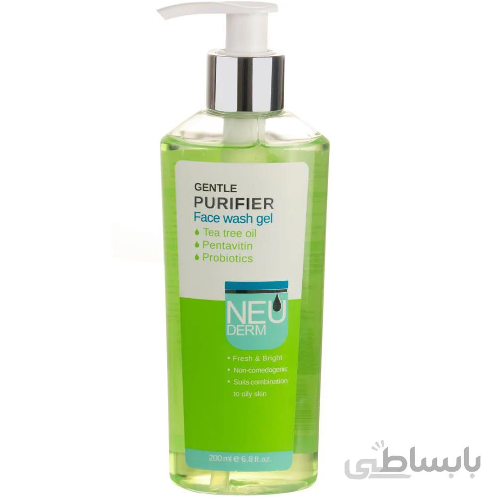 ژل شستشوی پوست چرب جنتل پیوریفایر نئودرم ا Neuderm Gentle Purifier Oily Skin Face Wash Gel