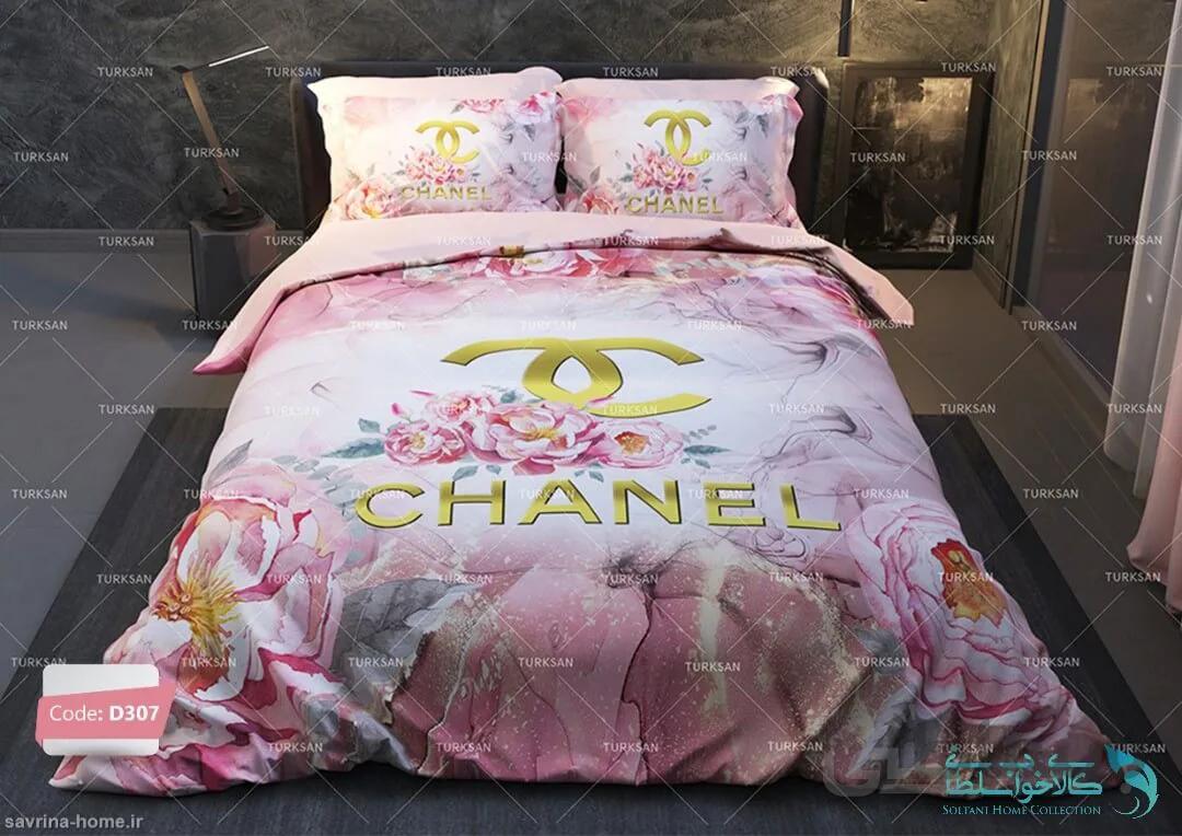 روتختی دو نفره طرح chanel برند ترکسان کد D307