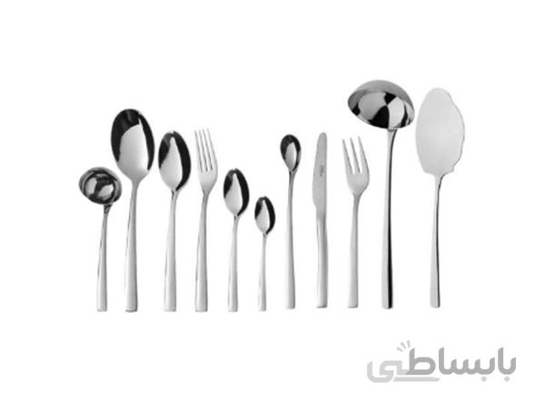 سرویس قاشق و چنگال 100 پارچه ناب استیل مدل فلورانس