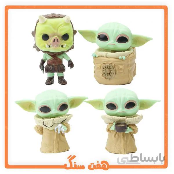 فیگور بیبی یودا گروگو جنگ ستارگان طرح فانکوپاپ مجموعه 4 عددی Baby Yoda Star Wars Funko POP