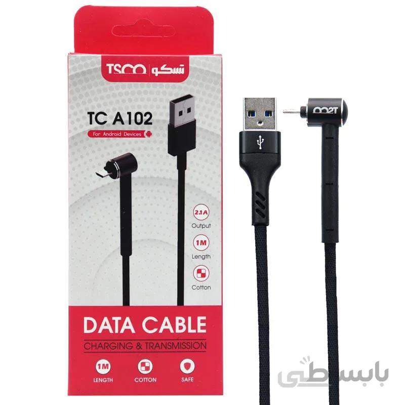 کابل کنفی میکرو یو اس بی تسکو TSCO TC A102 2.1A 1m یکسر L
