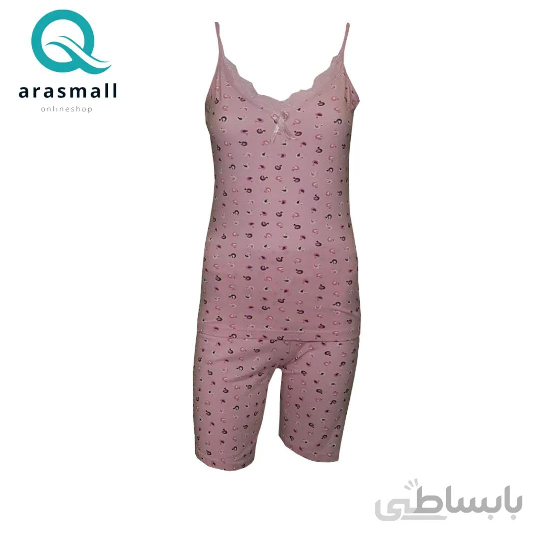 ست تاپ و شلوارک زنانه میسپل طرح اردک کد 134