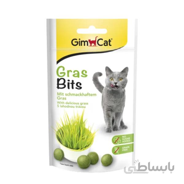تشویقی توپی گربه با طعم گرس جیم کت – GimCat Gras Bits