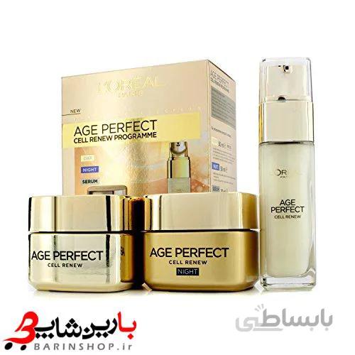 پک سه عددی کرم روز ، شب و سرم L’Oreal Paris Age Perfect Cell Renew