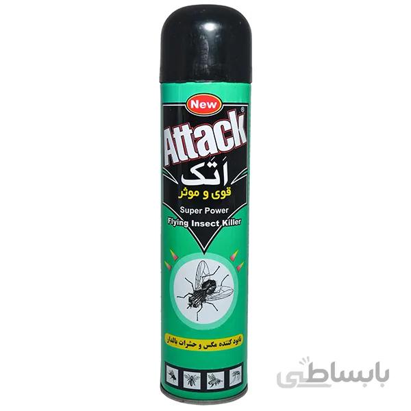 اسپری حشره کش مگس و حشرات بالدار اتک Green حجم ۴۰۰ میلی لیتر