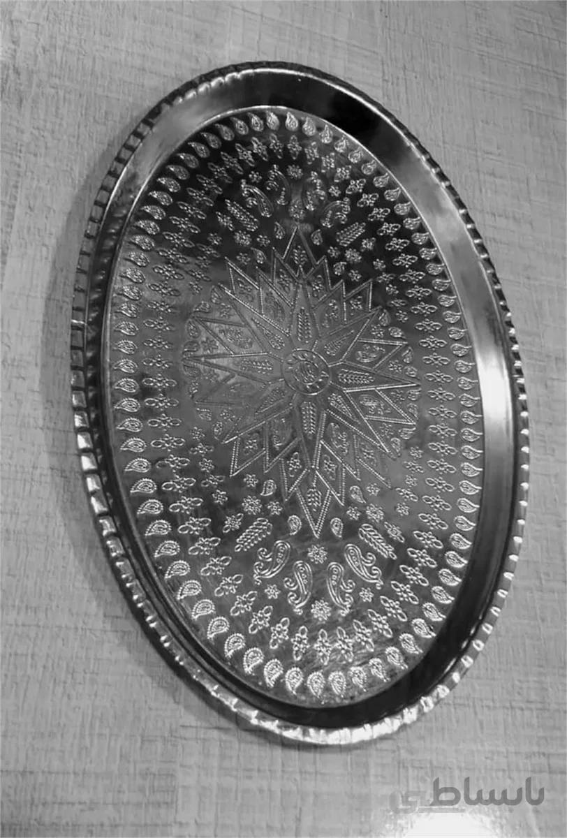 سینی مس زنجان بیضی (قطر 30*20) ا Tray, copper, Zanjan, Oval (diameter 30*20)