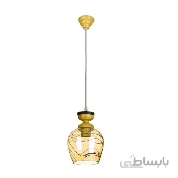 چراغ آویز چشمه نور تک شعله کد G564/1H-CR کرم