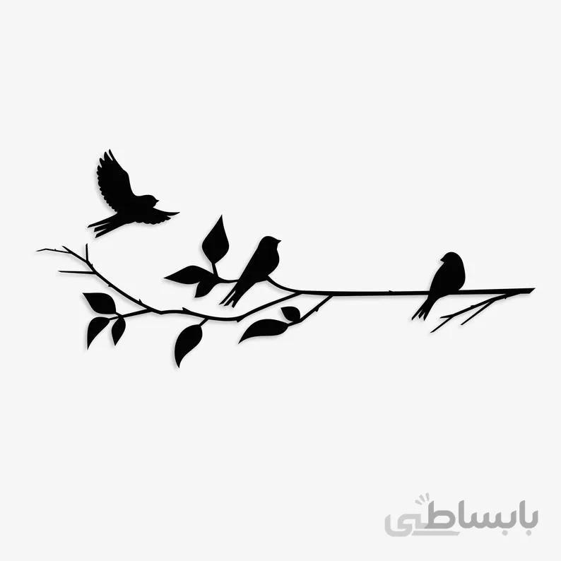 تابلو یک تکه پرنده مدل انتزاعی
