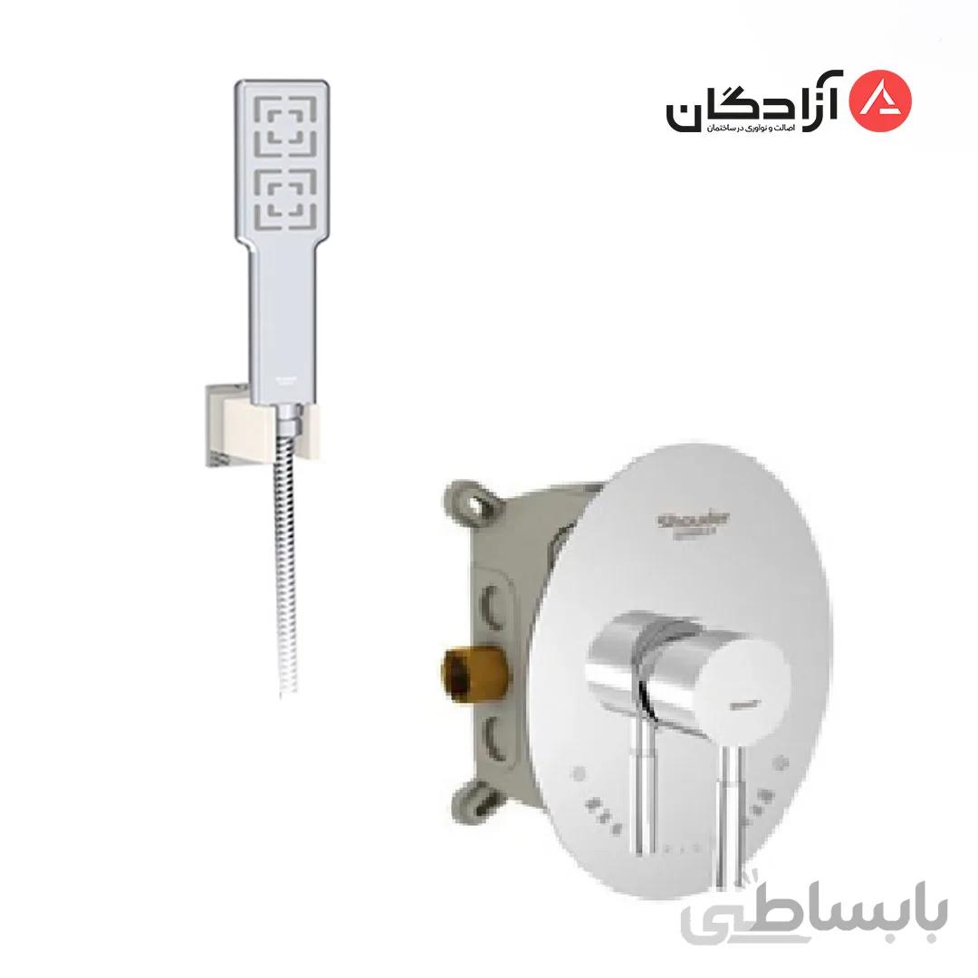 شیر دوش توکار شودر مدل رومر کروم مات تیپ 2