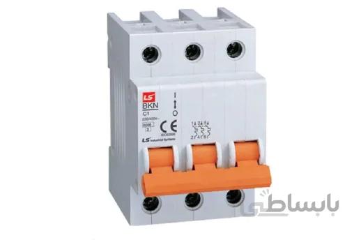 کلید LS مینیاتوری،3 پل،3 فاز،25 آمپر،6 کیلو آمپر، سری BKN